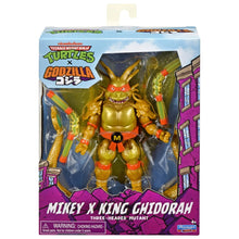 Load image into Gallery viewer, Teenage Mutant Ninja Turtles x Godzilla Wave 1 Action Figure Michelangelo/King Ghidorah Maple and Mangoes
