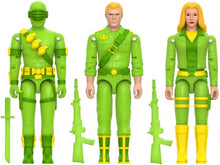 Load image into Gallery viewer, G.I. Joe - Reaction+ Figures - Joe (Glow Patrol Green) 3-Pack (Pre-order)