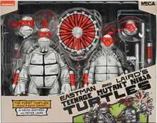 Load image into Gallery viewer, NECA - Teenage Mutant Ninja Turtles (Mirage Comics) 7" Scale Action Figure - Black and White First Turtles Maple and Mangoes