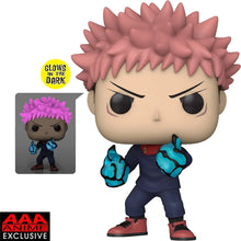 Load image into Gallery viewer, Jujutsu Kaisen Yuji Itadori Divergent Fist Glow-in-the Dark Funko Pop! Vinyl Figure #1376 - AAA Anime Exclusive Maple and Mangoes