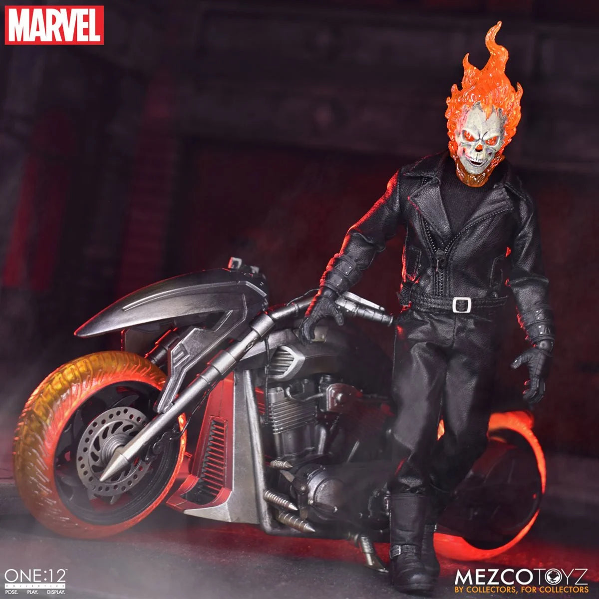 mezcoone:12collectiveゴーストライダー＆ヘルサイクル Ghost Rider and Hell Cycle One:12 Collective Action Figure