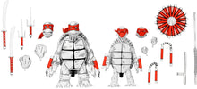Load image into Gallery viewer, NECA - Teenage Mutant Ninja Turtles (Mirage Comics) 7" Scale Action Figure - Black and White First Turtles Maple and Mangoes