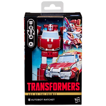 Load image into Gallery viewer, Transformers Age of the Primes Deluxe Class Autobot Ratchet Maple and Mangoes