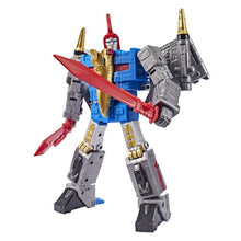 Load image into Gallery viewer, TRANSFORMERS: THE MOVIE DINOBOT SWOOP: This Transformers Studio Series Dinobot Swoop figure features movie-inspired deco and details.
8.5" LEADER CLASS TRANSFORMERS FIGURE: In robot mode, the Dinobot Swoop Transformers action figure is about 8.5" (21 cm) tall.
CONVERT BETWEEN ROBOT AND DINOSAUR MODE: This Transformers toy figure converts between modes in 21 steps.
ACCESSORIES THAT ATTACH IN BOTH MODES: Figure comes with 2 swords and 2 rocket launchers accessory pieces.
ARTICULATED FOR PLAY AND DISPLAY: