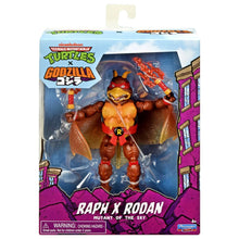 Load image into Gallery viewer, Teenage Mutant Ninja Turtles x Godzilla Wave 1 Action Figure Raphael/Rodan Maple and Mangoes