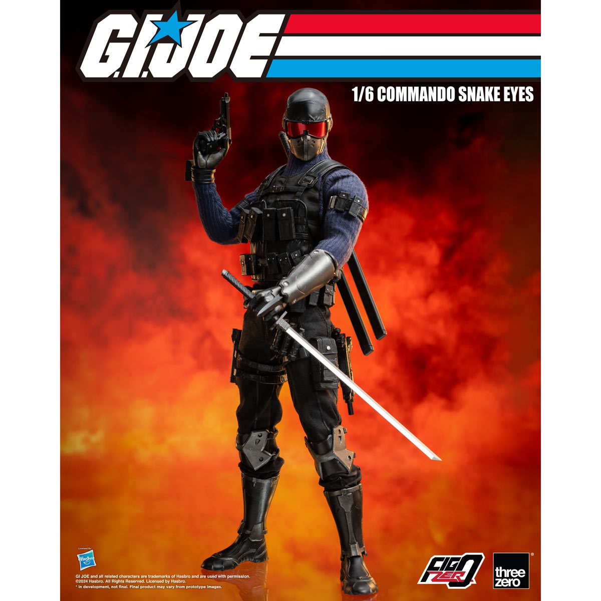 G.I. Joe Commando Snake Eyes FigZero 1:6 Scale Action Figure (Pre-order)*