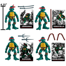 Load image into Gallery viewer, Teenage Mutant Ninja Turtles Classic Comic Book Series Action Figure 4-Pack Maple and Mangoes