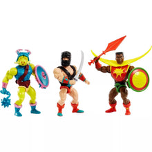 Load image into Gallery viewer, Masters of the Universe Sun-Man and the Rulers of the Sun Action Figure 3pk Exclusive