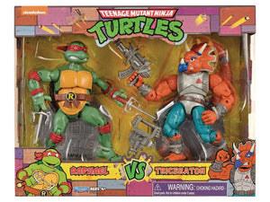 Teenage Mutant Ninja Turtles Classic Raphael vs. Triceraton Action Figure 2-Pack Maple and Mangoes