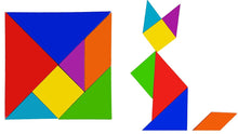 Load image into Gallery viewer, Lightweight Wooden Tangram Puzzle Activity Set Great for Travel