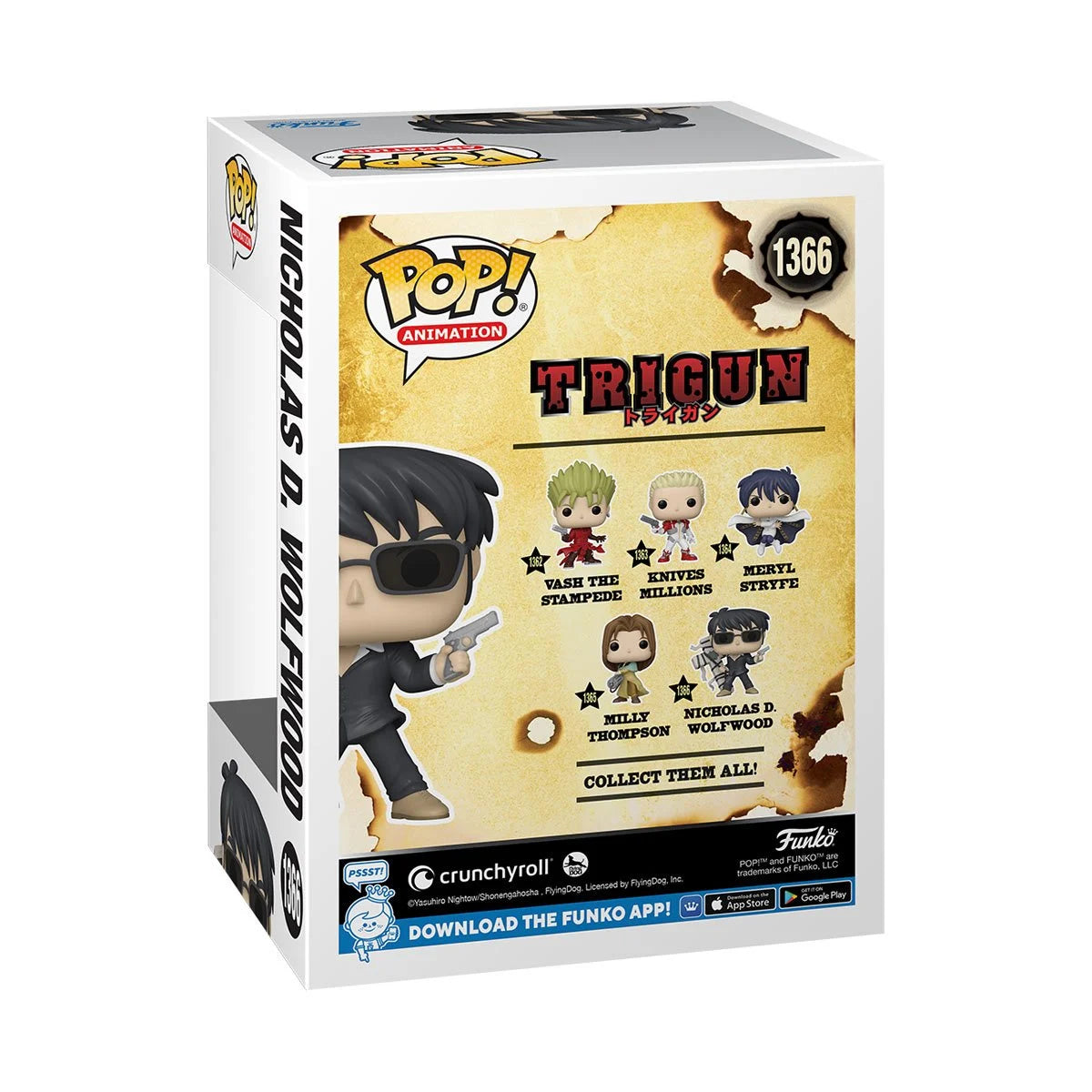 Trigun Nicholas D. Wolfwood Pop! Vinyl Figure #1366 – Maple and
