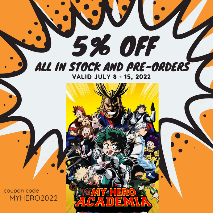 You are MY HERO! 5% off all My Hero Academia items!