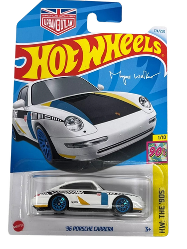 Hot Wheels 2024 HW The '90s '96 Porsche Carrera Magnus Walker White #174 Maple and Mangoes