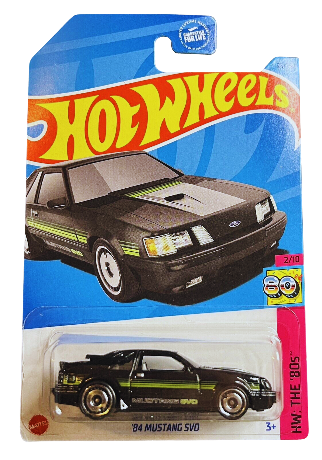 Hot Wheels '84 Mustang SVO 2023 HW: The '80s Black 2023 Maple and Mangoes