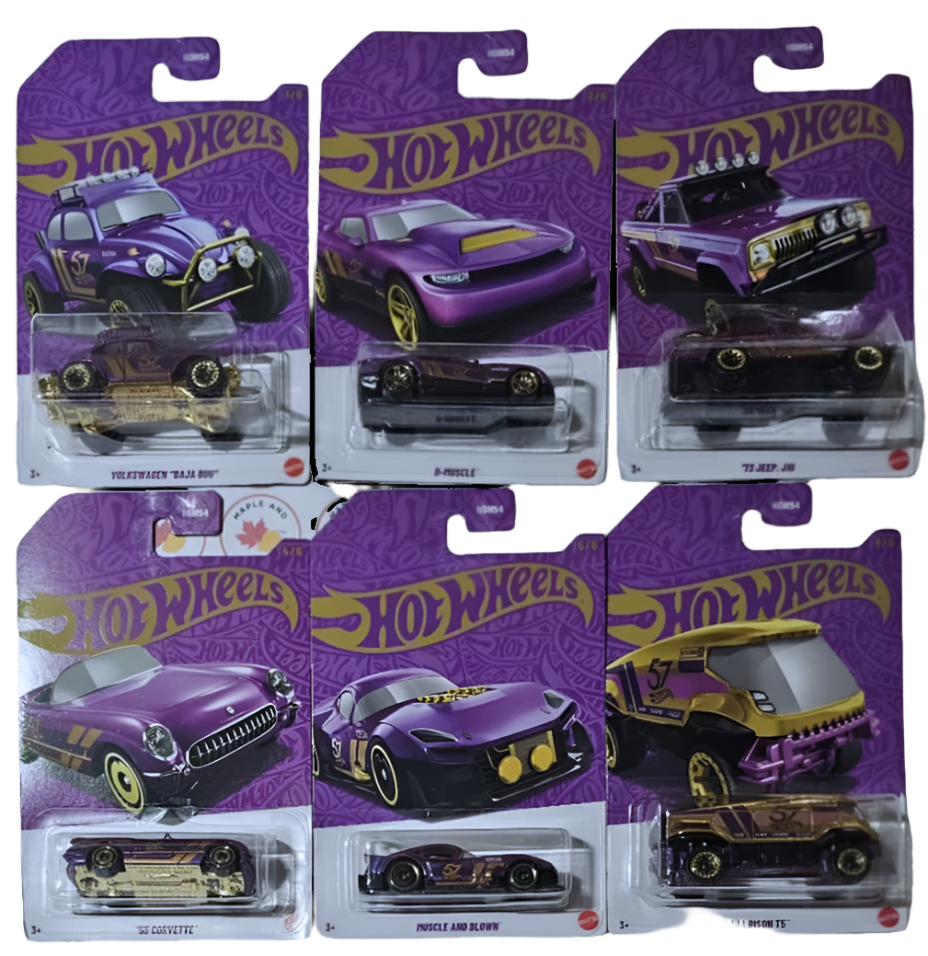 Hot Wheels Pearl and Chrome 2024 Vehicle Mix 1 Set of 6  Maple and Mangoes
