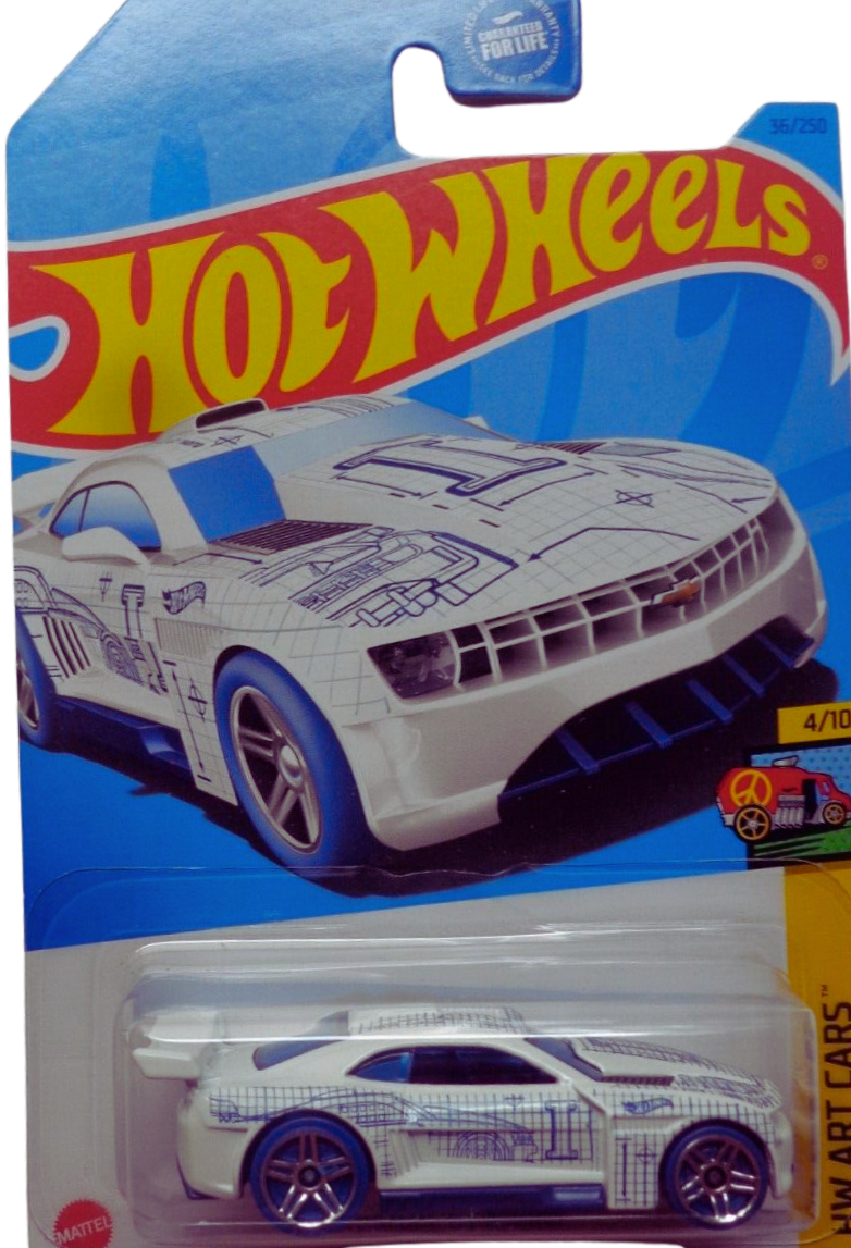 2023 Hot Wheels HW ART CARS 4/10 Custom '11 Camaro 36/250 (White) Maple and Mangoes