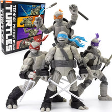 Load image into Gallery viewer, Teenage Mutant Ninja Turtles BST AXN Turtles IDW Comic Black and White 5-Inch Action Figure 4-Pack - SDCC 2023 Exclusive Maple and Mangoes
