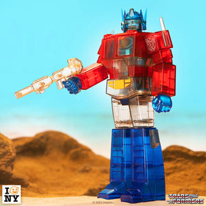 Super7 - Transformers - Super Cyborg - Optimus Prime Clear Red / Blue Maple and Mangoes