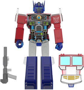 Super7 - Transformers - Super Cyborg - Optimus Prime Clear Red / Blue Maple and Mangoes