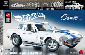 Mattel Brick Shop - Hot Wheels Elite Series Building Set: Corvette, Includes 1 Collectible Diecast Car, 918 Piece Collectible Building Toy Set Maple and Mangoes