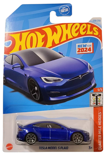 Hot Wheels - Tesla Model S Plaid Quarter Mile Heroes Maple and Mangoes