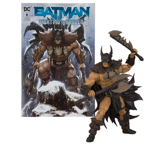 Batman Fighting the Frozen Page Punchers Wave 4 Batman 7-Inch Scale Action Figure with Comic Book  Maple and Mangoes