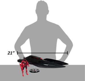 DC Multiverse Batman &amp; Batmobile (Batman Beyond) Gold Label Vehicle with Lights and Sound McFarlane Toys Maple and Mangoes
