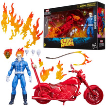 Load image into Gallery viewer, Marvel Legends Series Ghost Rider, Johnny Blaze Action Figure with Motorcycle Maple and Mangoes
