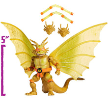 Load image into Gallery viewer, Teenage Mutant Ninja Turtles x Godzilla Wave 1 Action Figure Michelangelo/King Ghidorah Maple and Mangoes
