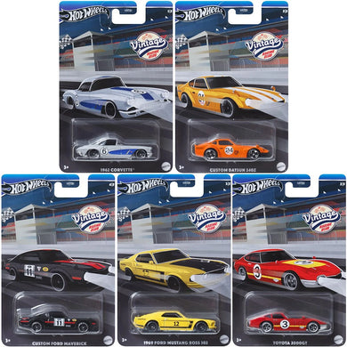 Hot Wheels Vintage Racing 2024 Mix 2 Vehicle Case of 5 Maple and Mangoes