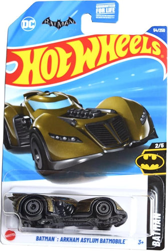 Hot Wheels Batman Arkham Asylum Batmobile toy car in packaging