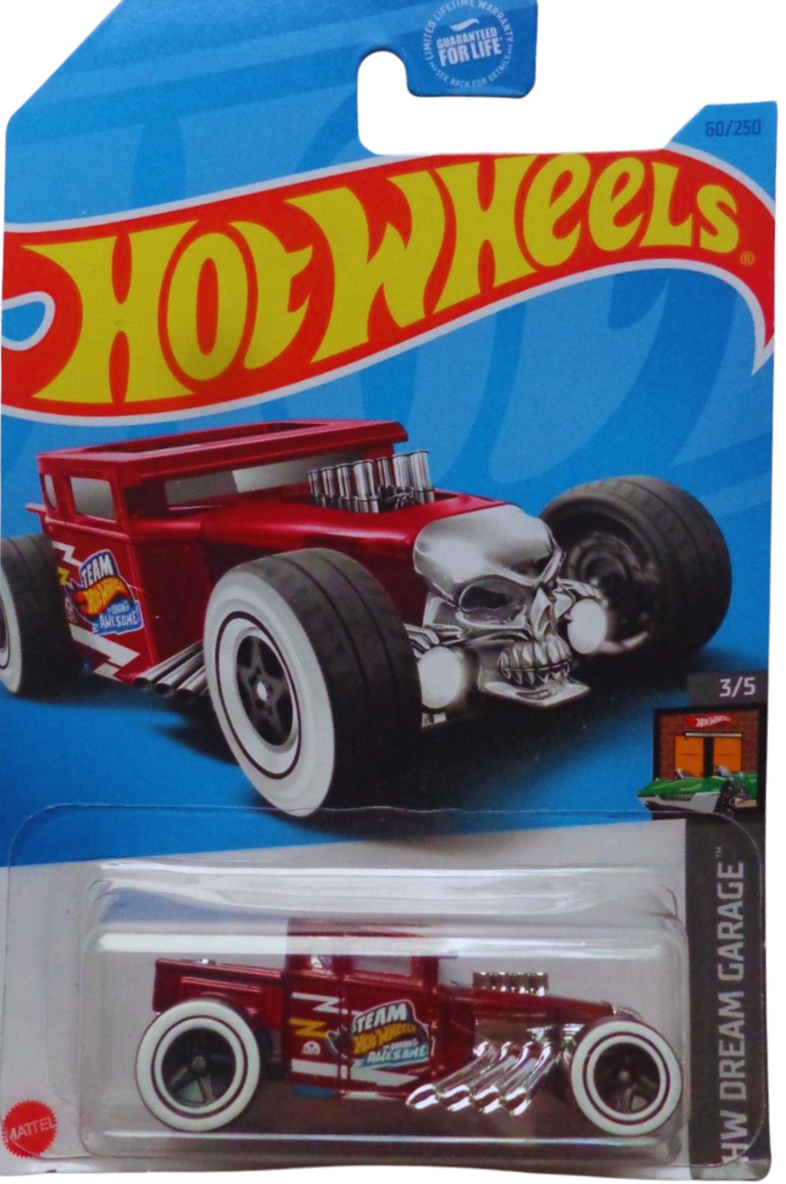 2023 Hot Wheels HW DREAM GARAGE 3/5 Bone Shaker 60/250 (Dark Red)