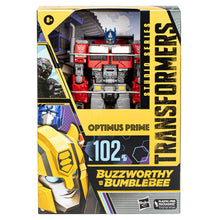 Load image into Gallery viewer, Transformers Studio Series Buzzworthy Bumblebee Voyager 102BB Optimus Prime Exclusive  Maple and Mangoes
