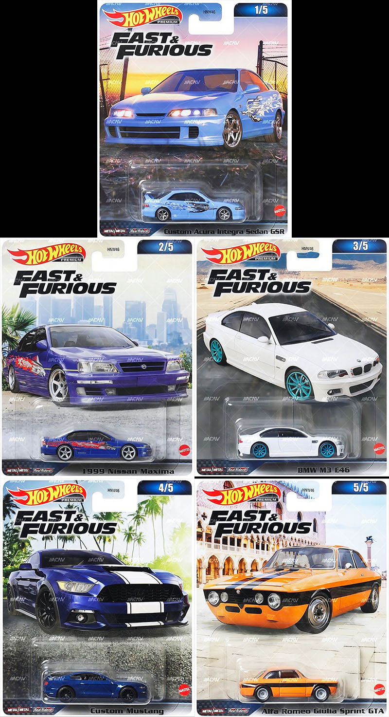 Hot Wheels Fast and Furious 2023 Mix 3 Case of 5 Maple and Mangoes