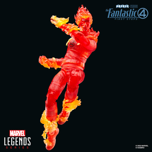 Marvel Legends Series Human Torch, The Fantastic Four: First Steps Johnny Storm Movie Collectible Maple and Mangoes