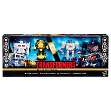 Load image into Gallery viewer, Transformers Age of the Primes Autobot vs Decepticon 4-Pack, Ultra Magnus, Autobot Bumper, Horri-Bull, and Nemesis Prime Maple and Mangoes
