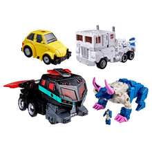 Load image into Gallery viewer, Transformers Age of the Primes Autobot vs Decepticon 4-Pack, Ultra Magnus, Autobot Bumper, Horri-Bull, and Nemesis Prime Maple and Mangoes
