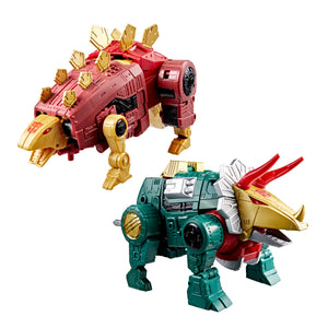 Transformers Generations Selects Age of the Primes G2 Universe Dinobot Slug and Dinobot Snarl Converting Action Figures Maple and Mangoes