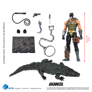 HIYA Exquisite Mini Series 1/18 Scale 4 Inch G.I.Joe Croc Master＆Fiona Action Figure Maple and Mangoes