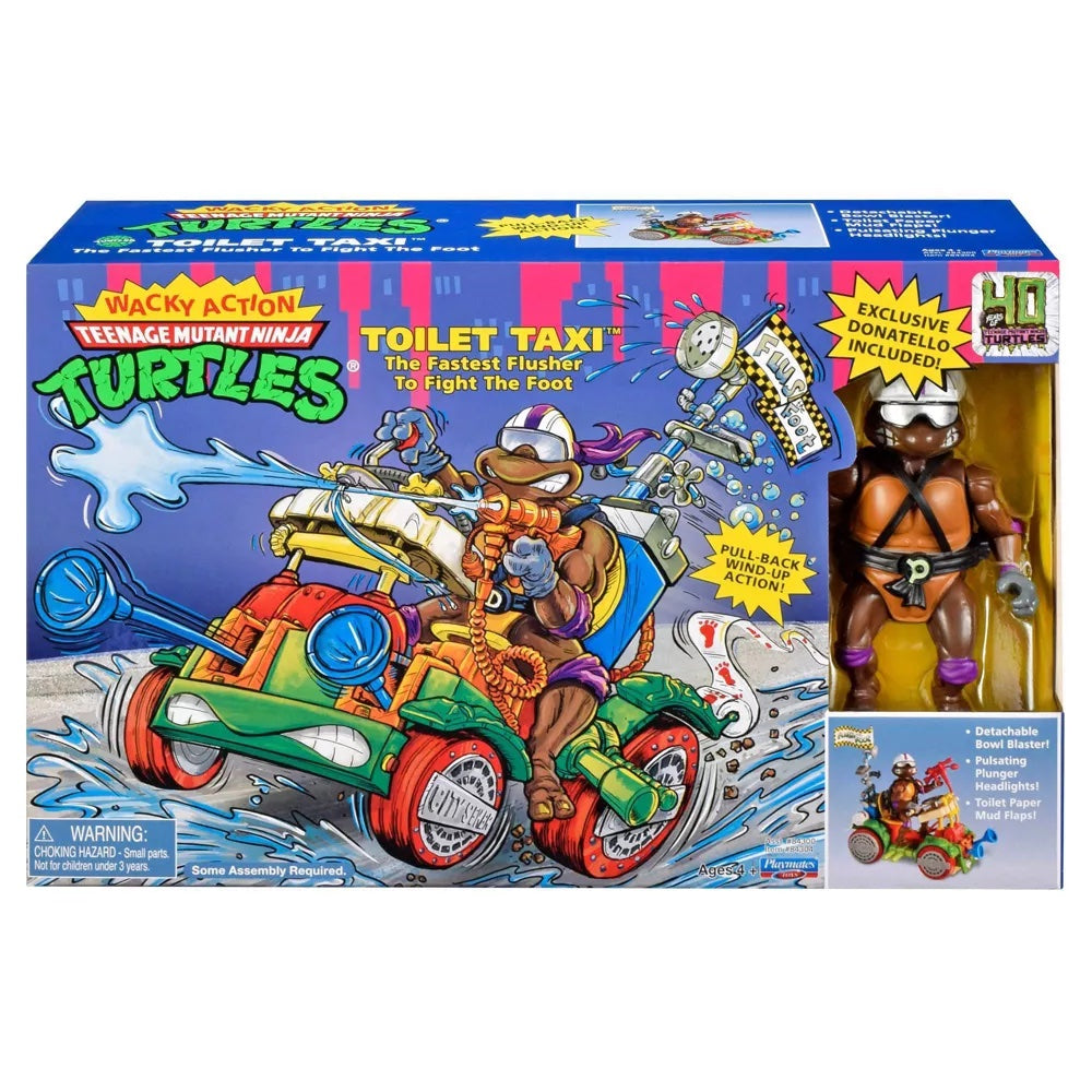 Teenage Mutant Ninja Turtles Toilet Taxi Vehicle with Donatello Action Figure 2024 Released - Exclusive  Maple and Mangoes