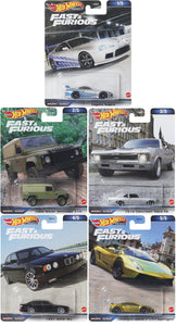 Hot Wheels Fast and Furious 2023 Mix 4 Vehicles Case of 5 Maple and Mangoes