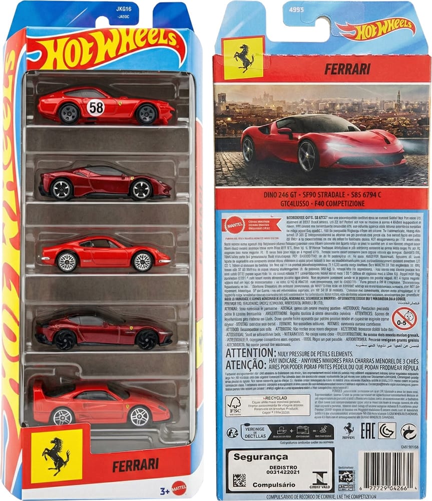 Mattel - Hot Wheels 5-Pack Ferrari – Maple and Mangoes