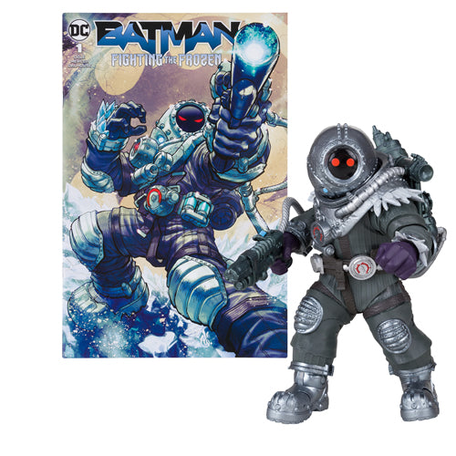 Batman Fighting the Frozen Page Punchers Wave 4 Mr. Freeze 7-Inch Scale Action Figure with Comic Book Maple and Mangoes