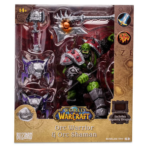 World Of Warcraft Figures - 1/12 Scale Orc Warrior & Orc Shaman (Common) Posed Figure Maple and Mangoes