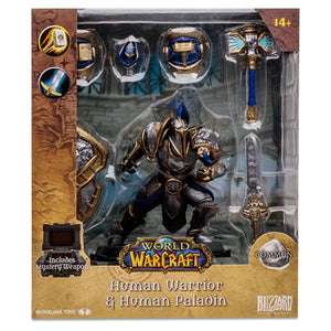 World Of Warcraft Figures - 1/12 Scale Human Warrior & Human Paladin (Common) Posed Figure Maple and Mangoes