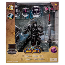 Load image into Gallery viewer, World Of Warcraft Figures - 1/12 Scale Human Warrior &amp; Human Paladin (Epic) Posed Figure Maple and Mangoes
