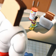 Load image into Gallery viewer, The Ren &amp; Stimpy Show 7" Scale Figures - Ultimate Powdered Toast Man Maple and Mangoes
