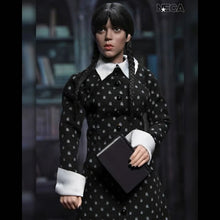 Load image into Gallery viewer, Retro Clothed Action Figures - Wednesday (TV Series 2022) - 8&quot; Wednesday (Classic Dress) Maple and Mangoes
