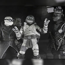 Load image into Gallery viewer, TMNT 7&quot; Scale Figures - TMNT x Universal Monsters - Black &amp; White Turtles 4-Pack Maple and Mangoes
