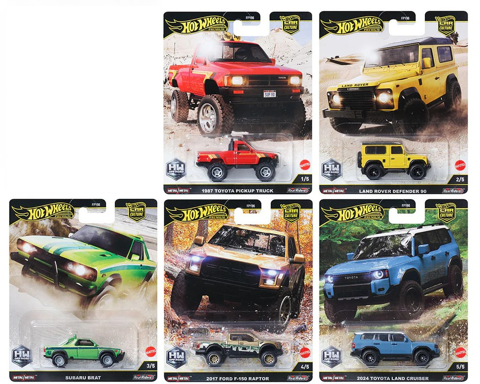 Hot Wheels Car Culture 2025 Off Road Mix Case of – Maple and